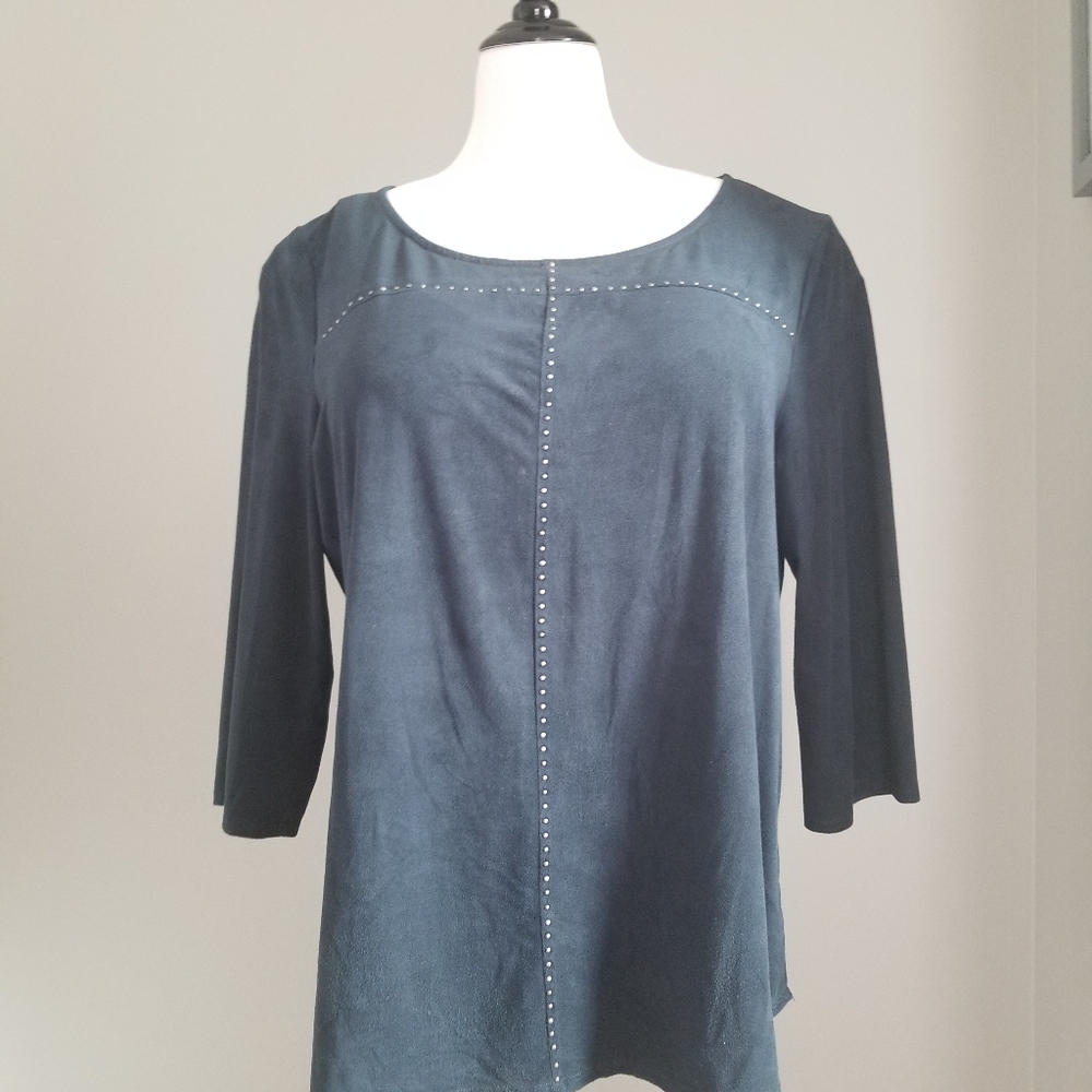 Style & Co. Faux Suede Top - XL